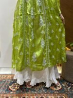 Ari Terquoise Lillen Kurta Pant Set With Computer Embroidered Work - Image 5
