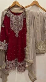 Primium quality stone and sequence work party sarara set - Image 8