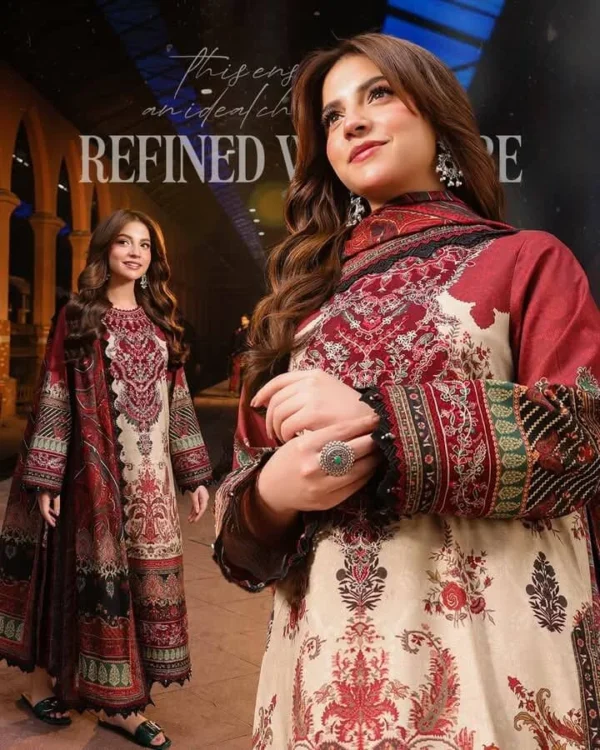 Digital printed Premium Micro Silk Fabric 3 piece