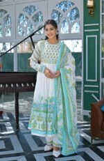 Anarkali with Fully Cotton and readymade 3 piece set - Image 10
