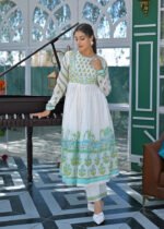 Anarkali with Fully Cotton and readymade 3 piece set - Image 9