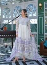 Anarkali with Fully Cotton and readymade 3 piece set - Image 2
