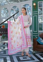 Anarkali with Fully Cotton and readymade 3 piece set - Image 4