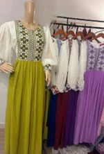 Cherry Georgett and Embroidery Work Party Gown - Image 4