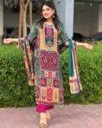 Digital Printed Fully Readymade 3 Piece Set
